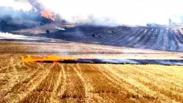Kütahya'da Anız Yangını Kontrol Altına Alındı