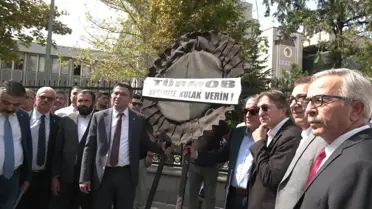 TÜRMOB'dan Hazine'ye Çelenkli Protesto
