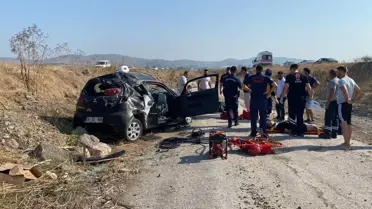 Balıkesir Gönen'de otomobil takla attı: 5 yaralı