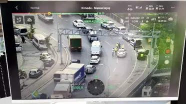 Sultanbeyli'de Drone Destekli Trafik Denetimi