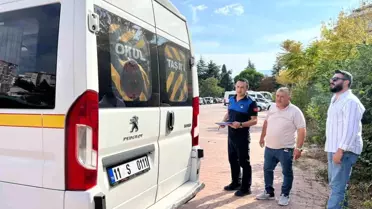 Bilecik Belediyesi Zabıta Müdürlüğü Okul Servislerini Denetledi