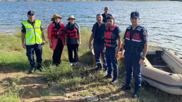 Kırıkkale'de Baraj Gölünde Mahsur Kalan İki Kadın Kurtarıldı