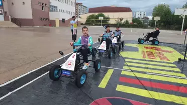 Bafra'da Öğrencilere Trafik Eğitimi Verildi