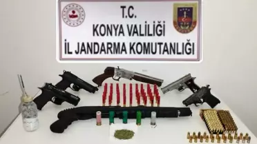 Konya'da Ruhsatsız Silah Ele Geçirildi