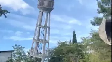 Bilecik'te Su Kulesi Yıkıldı