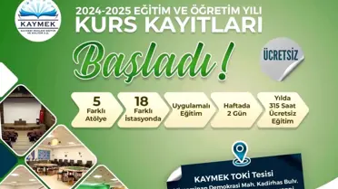 KAYMEK'ten 2024-2025 Eğitim Yılı İçin Kurs Kayıtları Başladı