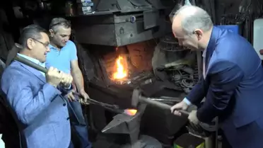 Bartın'da Ahilik Haftası Kutlandı: Başkanlar Demir Dövdü