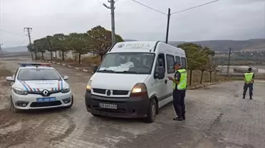 Amasya'da Servis Araçlarına Denetim