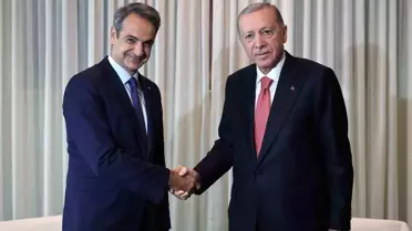 Cumhurbaşkanı Erdoğan, Yunanistan Başbakanı Miçotakis ile Görüştü