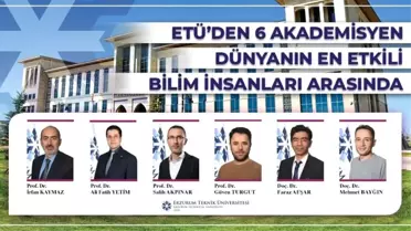 ETÜ'den 6 Bilim İnsanı Stanford Listesinde
