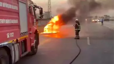 Hatay'da Otomobil Yangını