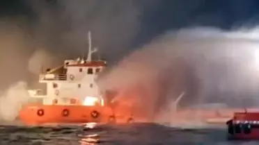 Şile Açıklarında Gemide Yangın