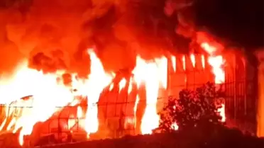 Bodrum'da Yat Atölyesinde Yangın