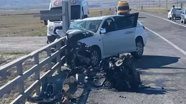 Otomobil Bariyere Çarptı: Sürücü Yaralı