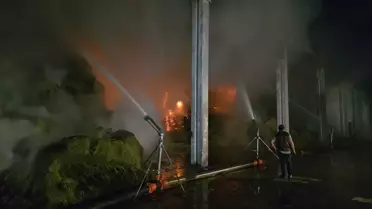 Amasya'da Çiftlikte Yangın