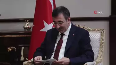 Cumhurbaşkanı Yardımcısı Yılmaz, KKTC Başbakanı Üstel ile görüştü