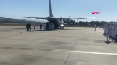 Ağrı'da şehit olan Piyade Uzman Çavuş Burak Geniş'in cenazesi Çanakkale'de karşılandı