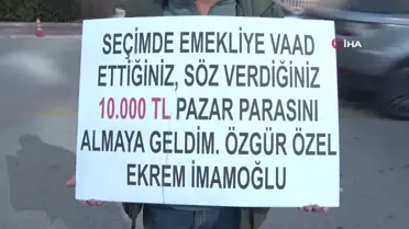 Emekli Vatandaş İmamoğlu'nu Protesto Etti