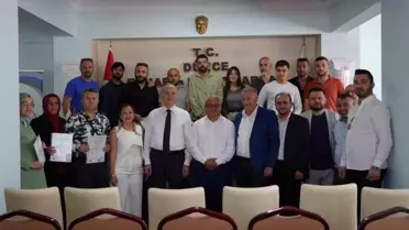 Düzce'de Mesleki Yeterlilik Belgesi Töreni Düzenlendi