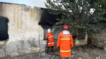 Iğdır'da Metruk Binada Yangın
