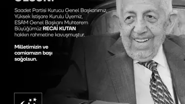 Recai Kutan 94 yaşında vefat etti