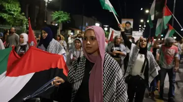 Atina'da Filistin'e Destek Gösterisi
