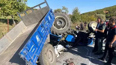 Traktör Devrildi, Sürücü Hayatını Kaybetti