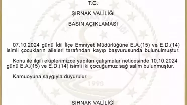 Kayıp Çocuklar Bulundu