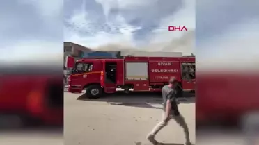 Sivas'ta Sanayi Sitesinde Yangın