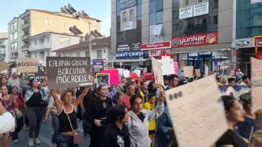 Dalaman'da Kadına Şiddet ve Çocuk İstismarı Protestosu