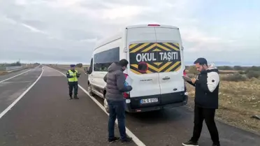 Ağrı'da Okul Servislerine Denetim