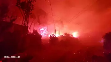 Muğla'da Yangınla Mücadele Devam Ediyor