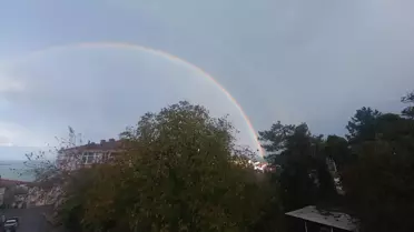 Zonguldak'ta Çifte Gökkuşağı Görüntüleri
