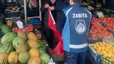 Gerze'de Türk Bayrağı Dağıtımı