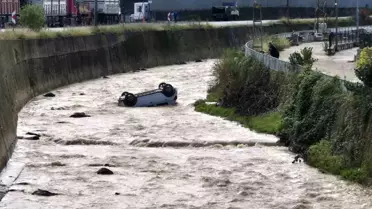 Trabzon'da Kaza: Araç Dereye Uçtu, 2 Yaralı
