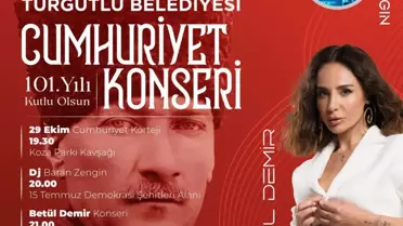 Turgutlu'da Cumhuriyet'in 101'inci Yılı Coşkuyla Kutlanacak