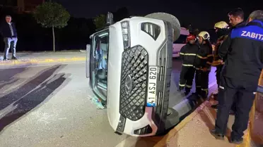 Körfez'de Alkollü Sürücü Direğe Çarptı