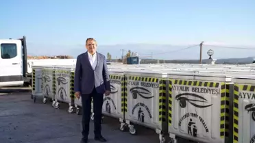 Ayvalık'ta Yeni Çöp Konteynerleri Dağıtılıyor