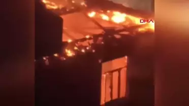 Bursa'da Metruk Binada Yangın