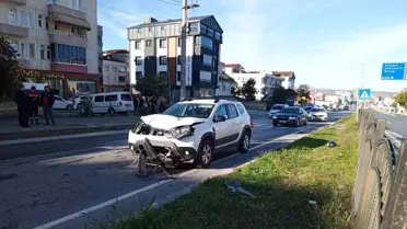 Bafra'da Yaya Geçidinde Motosiklet Kazası