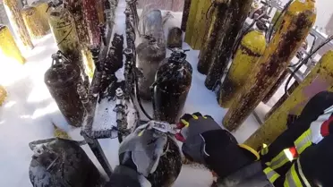 Erzurum'da Tüp Dolum Tesisinde Yangın: 1 Yaralı