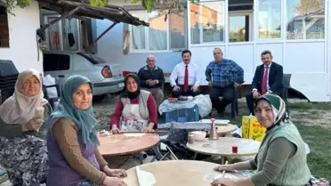 Bursa Yenişehir Belediye Başkanı Ercan Özel, Demirboğa Köyü'nde Bazlama Pişirdi