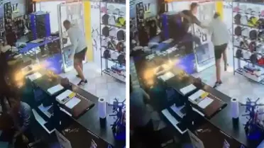 Atatürk görselini yere atıp defalarca bastı: Esnaf müdahale etti