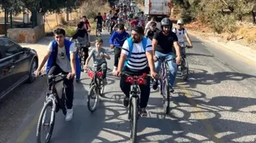 Bodrum'da Gençler Bisiklet Turu Yaptı