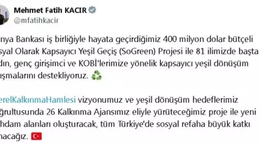 Türkiye'de 400 Milyon Dolar Bütçeli Yeşil Dönüşüm Projesi Başlatıldı