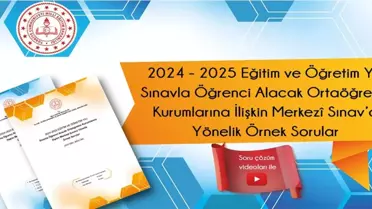 MEB, 2025 LGS İçin Yeni Örnek Sorular Yayımladı