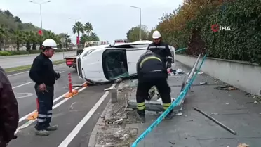 Samsun'da Maddi Hasarlı Kaza