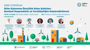 Kartal Belediye Başkanı Gökhan Yüksel, COP29'da Yerel İklim Değişikliği Planlarını Anlatacak