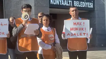 Antalya'da Memurlar Maaşları İçin Protesto