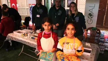 Hatay'da Depremzede Çocuklar Eğlendi
